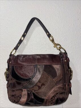 Coach Zoe Mosaic Patchwork Hobo